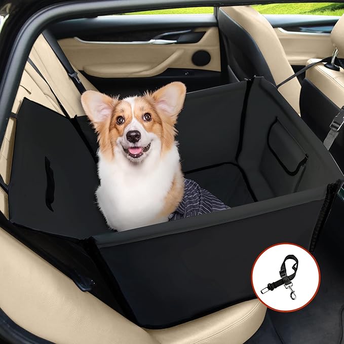 Medium Dog Car Seat - Scratchproof Waterproof Booster Seat for Large Dogs, SUVs, Cars & Trucks - 19" x 23" x 19"