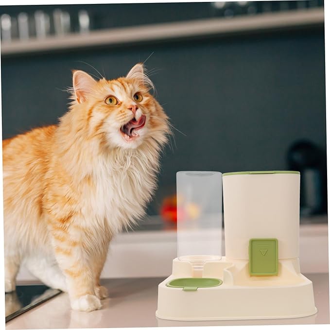 Milisten Automatic PET Water Feeder and Food Dispenser for Dogs and Cats Large Capacity Dry Wet Separation Detachable Water Bowl Fall Design for Indoor Use