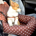 Dog Bed Dog Car Seat Puppy Pet Car Booster Seat,Detachable Non-Slip Dog Travel Car Carrier Bed with Clip-On Safety Leash,Removable Washable Cover for Small and Medium Pets