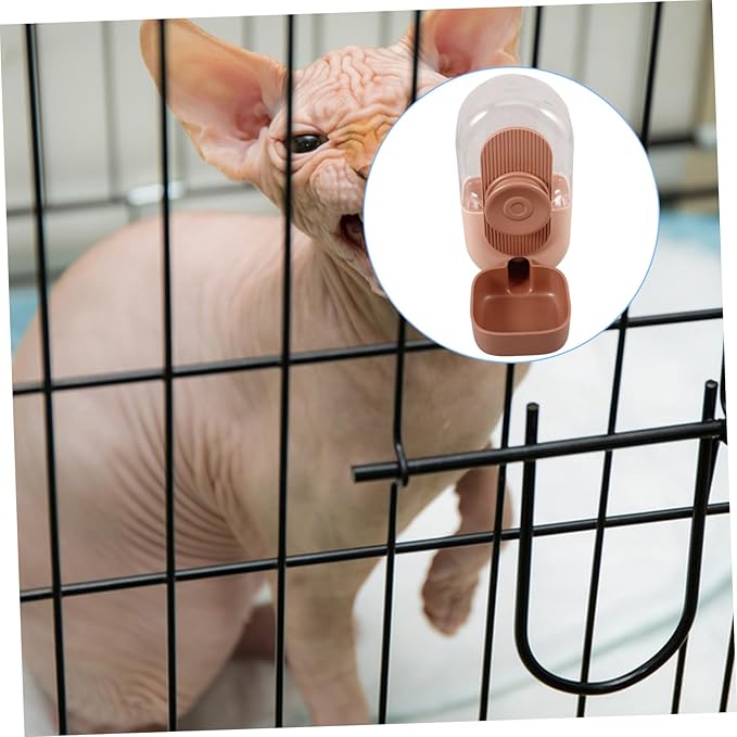 YARNOW Automatic Hanging PET Water Feeder Cage Mounted Dog Cat Water Dispenser Convenient Fill Design for Small Animals