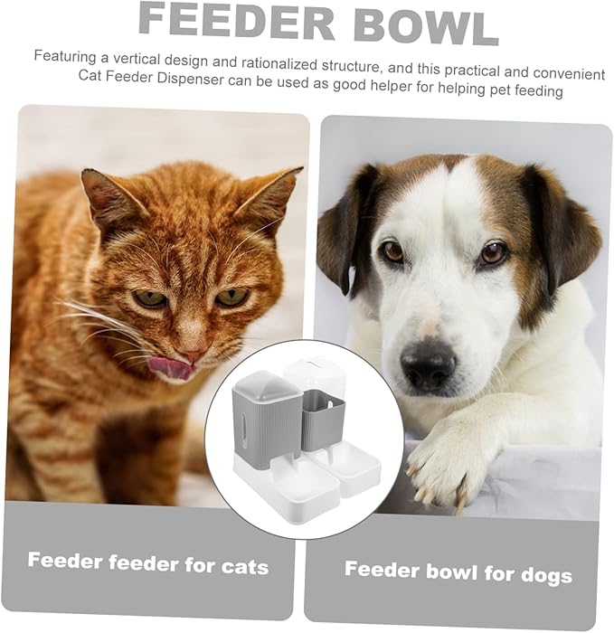 Automatic Pet Feeder Dispenser for Dogs and Cats Durable Food Bowl with Bite-Resistant Material Convenient for Home Use Saving Feeding