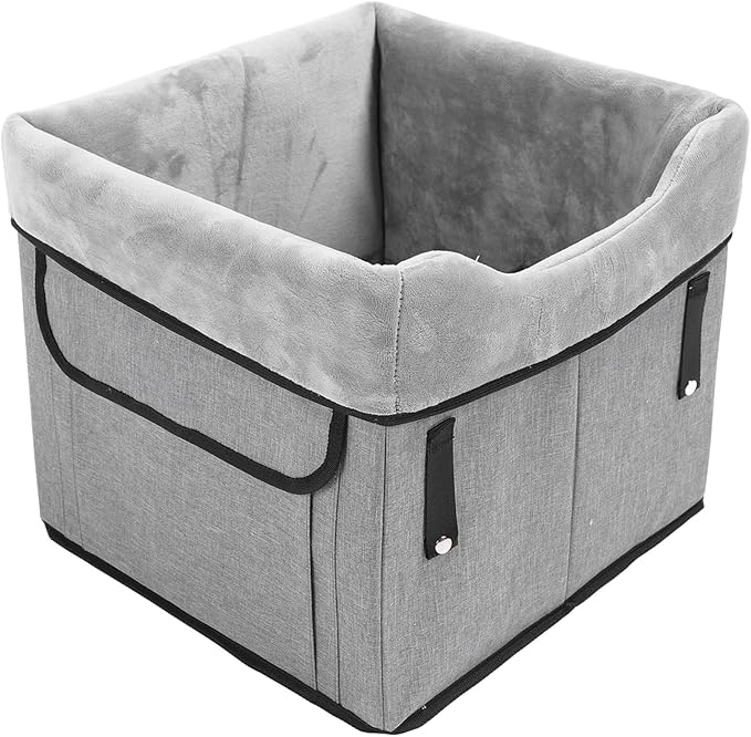 Dog Booster Car Seat for Small Dogs, Portable Pet Travel Carrier with Adjustable Strap, Oxford Fabric Dog Booster Seat for Safe and Comfortable Ride, Elevated Design for Better Vie