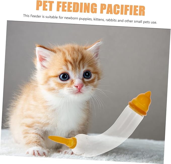 balacoo 5sets Feeding Tube for Animals Kitten Nipples for Bottles Pet Feeder Glass Material Safe Odorless