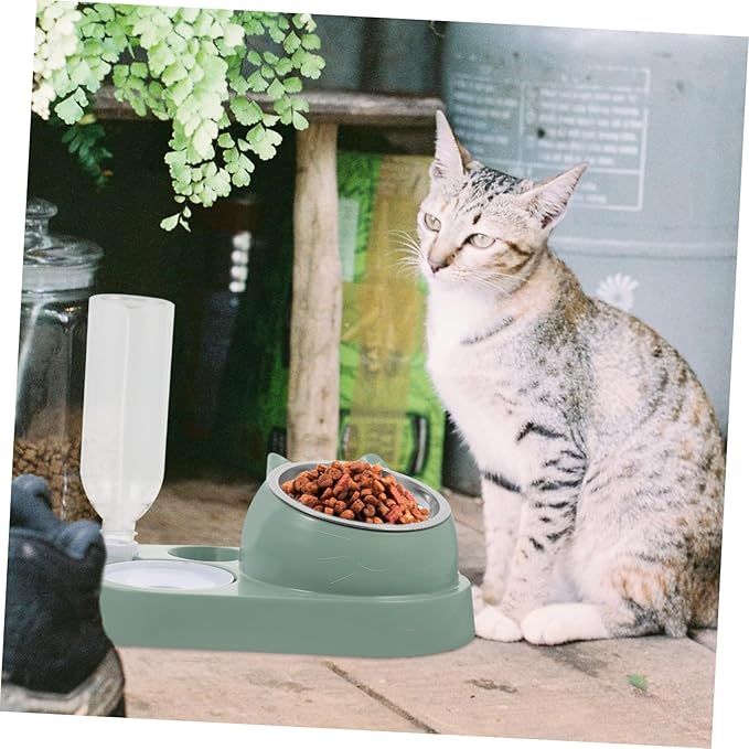 SUPVOX Pet Water Dispenser Automatic Dog Food Storage Bowl Feeder Pet Feeder for Cat