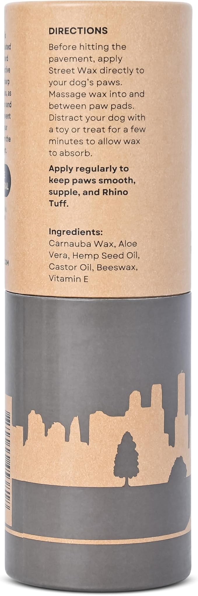 Dog Paw Street Wax 2oz - Use Before Taking Dogs on Hot Streets or Pavement - Balm Protects Against Hot Surfaces, Rocks & Road Debris - Moisturizes and Improves Elasticity - Lick-Safe - USA