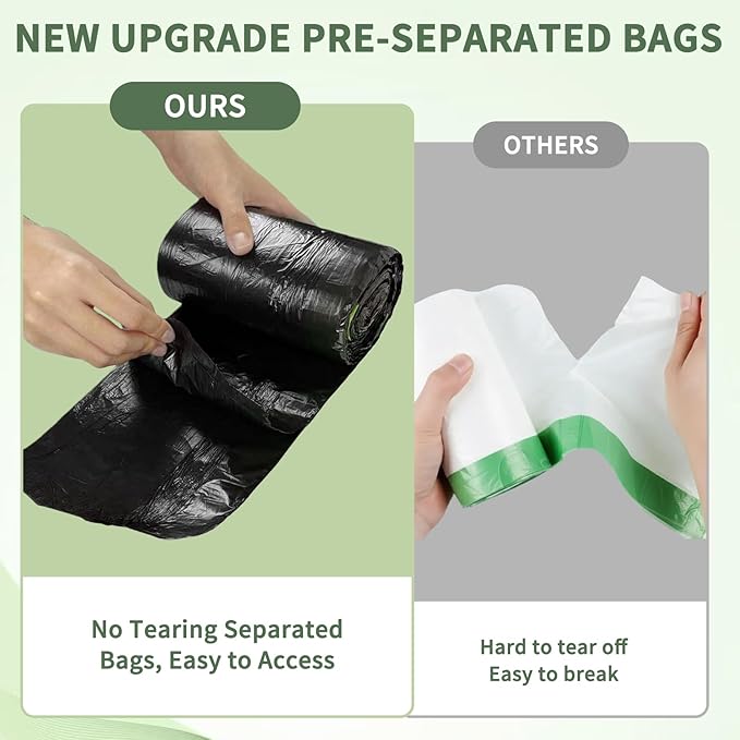 Replacement Bags Compatible with Pupzle,Portable Drawstring Refill Scooper Bags For Side Clips,Swivel Bin,Dog Poop,75PCS