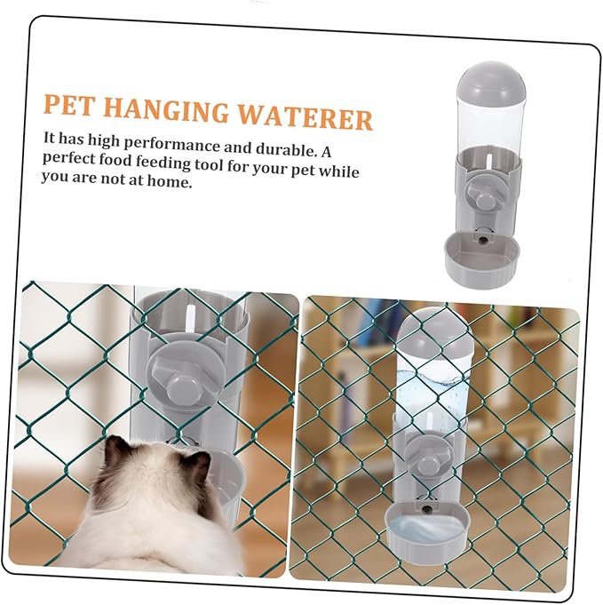 Automatic PET Water Feeder Hanging Dog Water Dispenser for Cats and Dogs Tip Design 2L Capacity Plastic