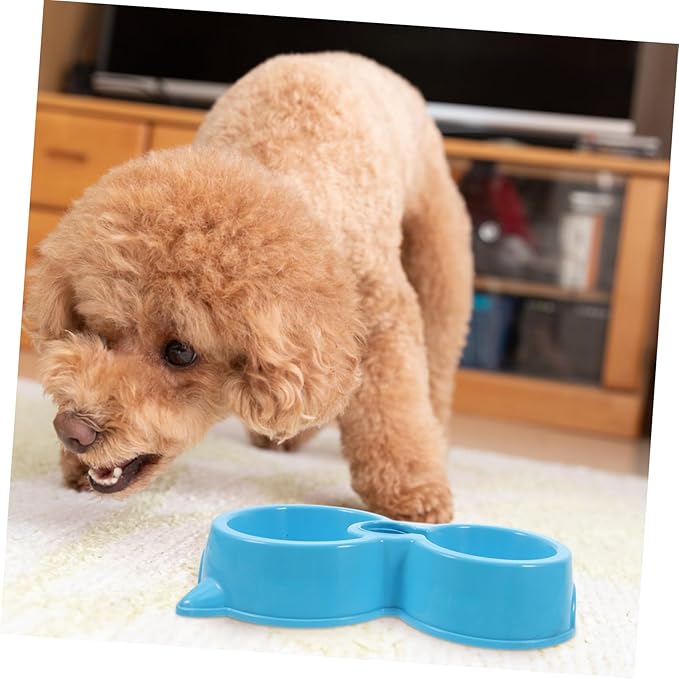 POPETPOP Elevated Dog Food Bowl Water Bottle Attachment Automatic Pet Feeder for Dogs Slow Feeder