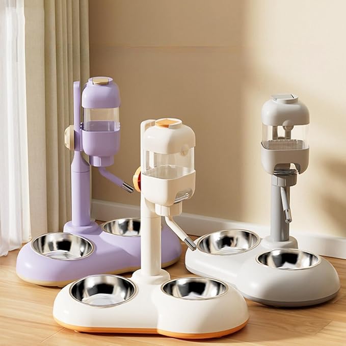 Luxury Pet Food Water Feeder Suspensible Crate Dripless Dog Kennel Bottle Dispenser Automatically Feeding Water 100% BPA-Free Stainless Steel Bowl