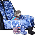 Dog Car Seat Pet Puppy Booster Seat Dog Travel Car Carrier Bed with Clip-On Safety Leash, Non-Slip Dog Safety Car Seat for Small and Medium Pets, Compatible with All Cars/Suvs