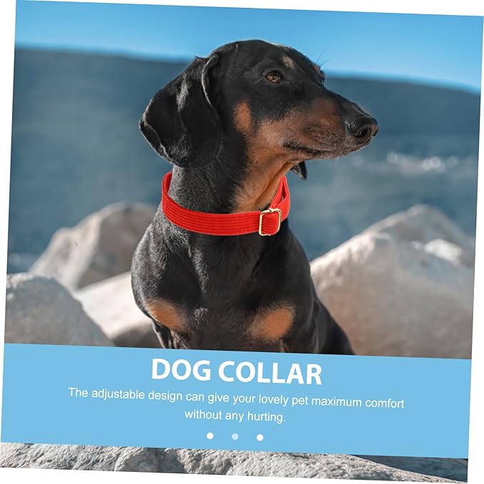 Adjustable Simple Design Dog Collar with Metal Buckle Soft and Comfortable Pet Neck Chain for Dogs for Daily Wear Parties and Photos
