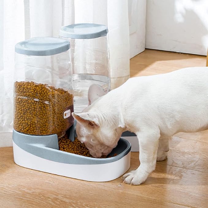 pet Water Dispenser 3.8 L Pets Cats Dogs Automatic Waterer and Food Feeder Set Unplugged Feed Water Pet Supplies Gravity Pet Food Feeder and Water Dispensers cat Fountain