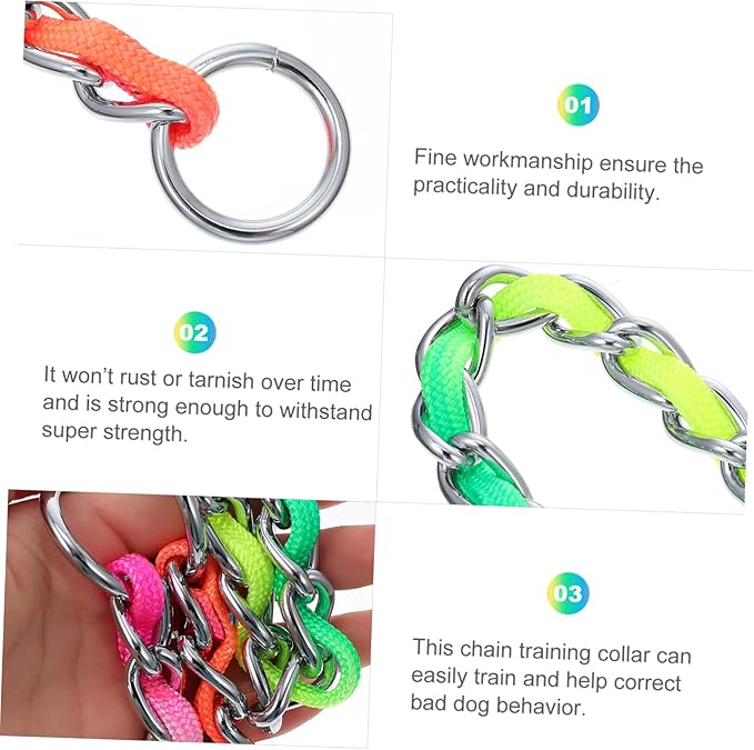 SUPVOX Unique Design Dog Collar Puppy Chain Collar Stylish Dog Traction Rope Fashionable