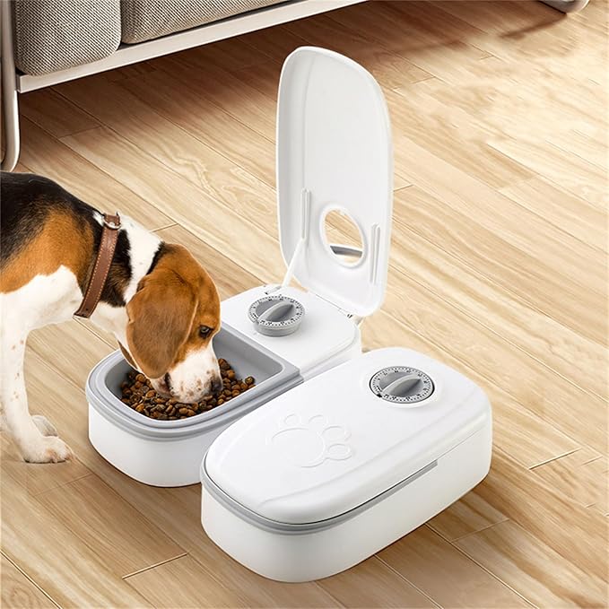 XISAOK Programmable Cat Feeder Automatic Food Dispenser for Small & Pets Electronic Portion Control