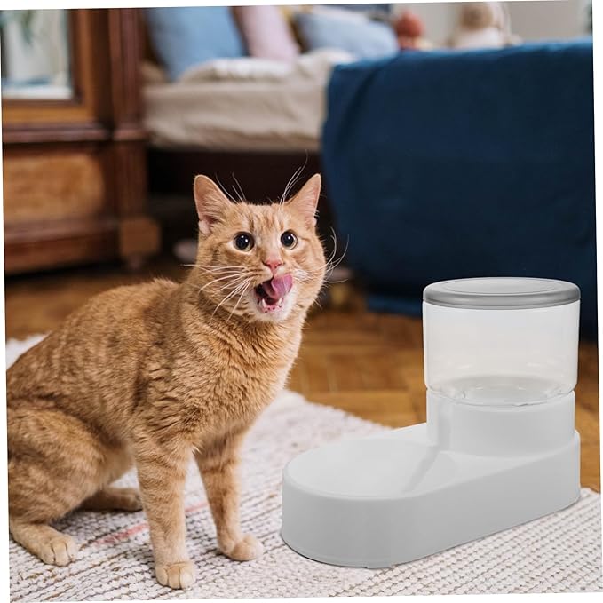 Automatic Pet Water Dispenser for Cats and Dogs Compact and Easy to Use Sturdy Design Texture for Easy Monitoring for Home and Travel