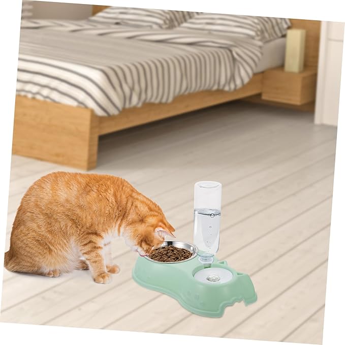 BESPORTBLE 1set Automatic Pet Feeder and Water Dispenser Detachable Bottle Convenient Pet Feeding for Cats and Dogs Material Easy to