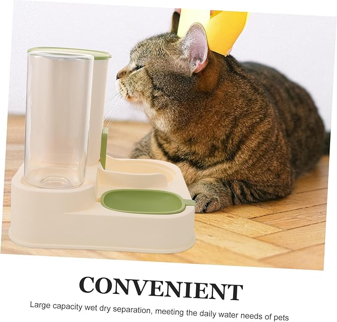 Yardwe Automatic Pet Feeder and Water Dispenser for Dogs and Cats Capacity Dry-Wet Separation Easy to Transparent Design for Home Use