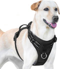No Pull Dog Harness, Reflective Puppy Vest for Small Medium Large Sized Dog(Black,L)