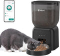 Remote Controlled Automatic Dog & Cat Feeder, APP Controlled,with Freshness Preservation, Timed Cat Feeder with Stainless Steel Bowl. 4L Capacity Up to 6 Meals Per Day and 1-15 Portion for Cats & Dog
