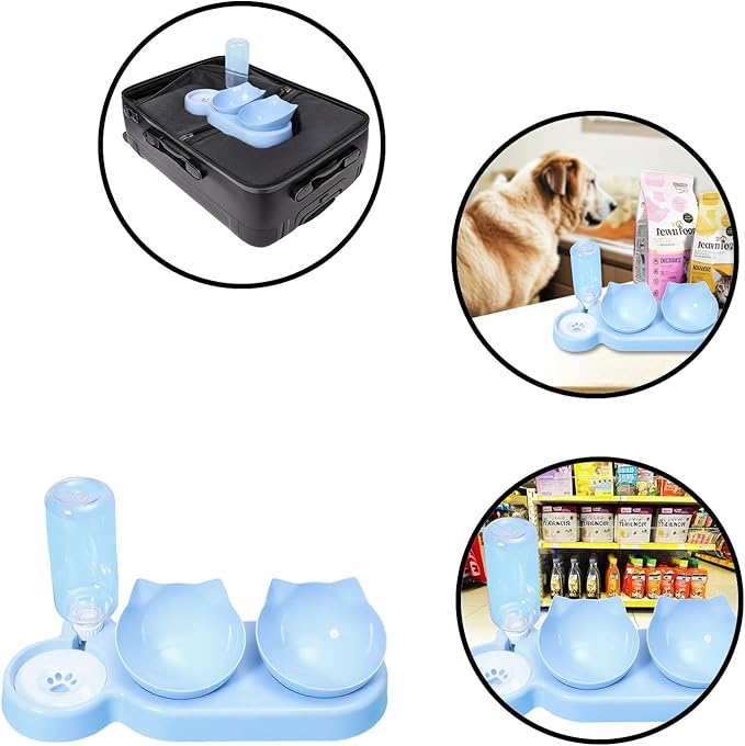 Automatic Pet Bowl for Dogs and Cats with Water Dispenser - 3-Day Feeding and Drinking Station for Home, Store, Boarding, and Travel