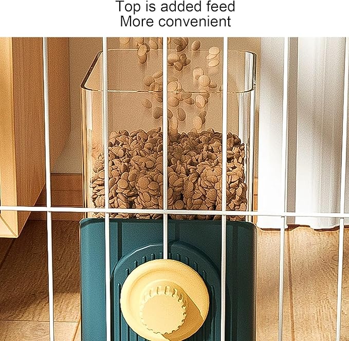 Pet Auto Gravity Feeder, Automatic Large Capacity Leakproof Pet Feeder Station for Small Medium Large Pets Dog Puppy Kitten (Dark Blue)