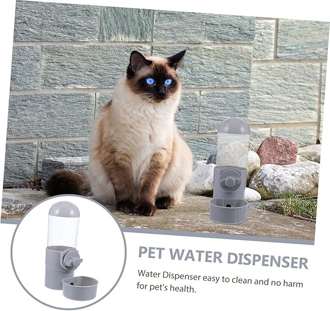 POPETPOP Automatic Pet Water Feeder Dispenser for Dogs and Cats Compact Hanging Design Leak Capacity Easy Installation for Home and Travel