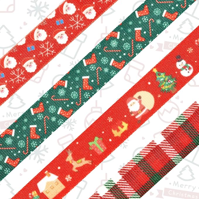 Christmas Dog Collar, Adorable Stocking Pattern Christmas Collar for Medium to Large Dogs - Comfortable & Cute Xmas Dog Collars, M