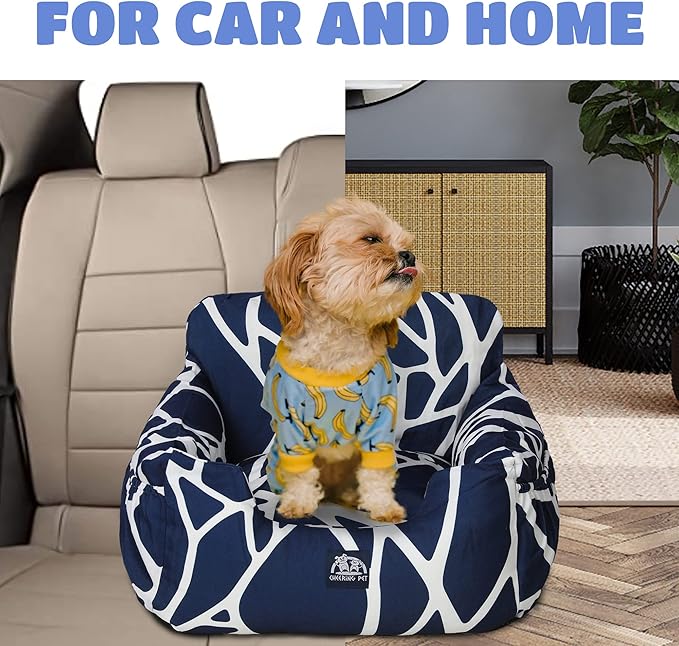 Soft & Comfortable Dog Booster Seat - Small, Medium & Large - Detachable, Washable, Secure Clip-on Safety Leash