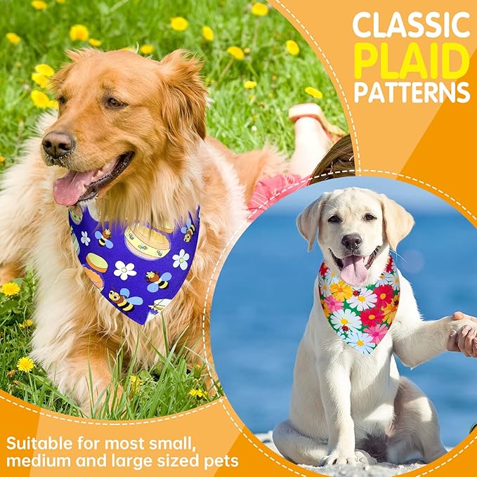 Saintrygo 30 Pcs Dog Bandanas Bulk Sublimation Plain Bandanas Bulk for Christmas Birthday Doggy Heat Transfer Triangle Scarf Washable Adjustable for Small Medium Large Pets Dogs(L)