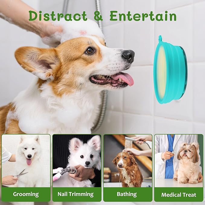 Collapsible Dog Bowl for Travel Outdoor Portable Silicone Pet Bowl with Carabiner Clip