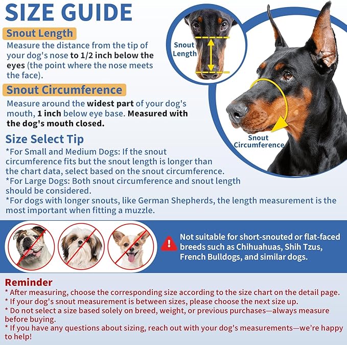 BARKLESS Dog Muzzle to Prevent Biting, Scavenging, Basket Muzzle for Large Medium Sized Dogs, Soft & Lightweight & Sturdy Mouth Cover with Removable Collar Loop for Training, Walking (Black, 5)