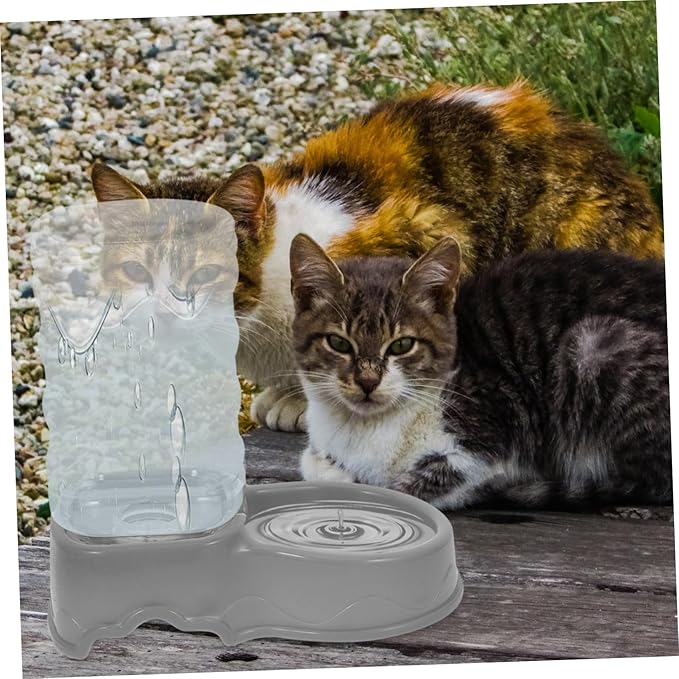 Totority Automatic Pet Water Dispenser and Feeder for Dogs and Cats -Operated Water Bowl Texture for Easy Monitoring Compact for Store Use
