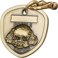 Vintage Pure Copper Pet ID Tags,Personalized Dog Tags,Three-Dimensional Relief Pets Pattern,Lettering on The Front and Back,Custom Tags (A21-Poodle)