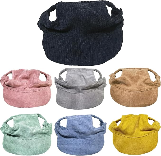 Custom Embroidered Dogs Cats Hat with Pet's Name,Adjustable Personalized Caps with Ear Holes, Outdoor Visor Sun Hat for Small & Medium Cat Dog