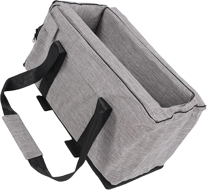 Center Console Dog Car Seat for Small Dogs 42x20x22cm, 300D PU Oxford Cloth - Comfortable Booster with Dual Safety Straps, Portable Design for Pet Travel