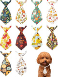 PET SHOW 10 Pack Fall Small Dog Ties Neckties for Doggies Cats Pumpkin Maple Leaf Adjustable Neck Ties Girl Boy Pets Autumn Costumes Puppy Holiday Grooming Accessories Wedding Party Gift Favor