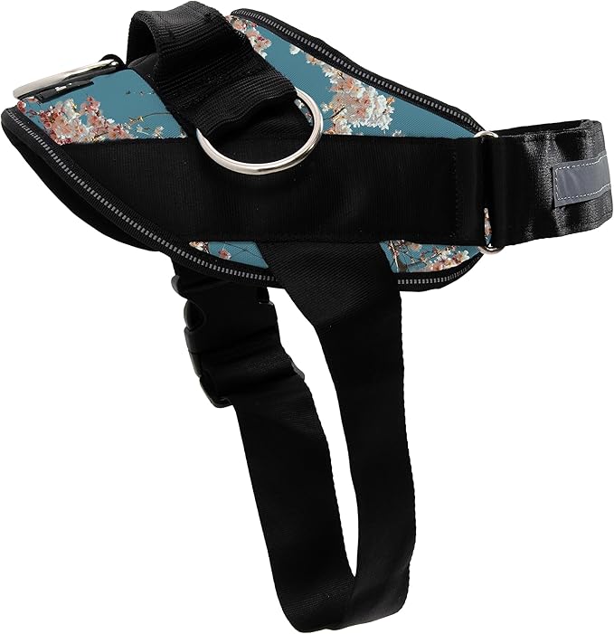 ShawnCo Essential Dog Harness, No-Pull Pet Vest with 3 Leash Clips, No Choke, Reflective, Adjustable and Padded, for Easy Walking and Training for Small, Medium and Large Dogs (Freckle's Garden, M)