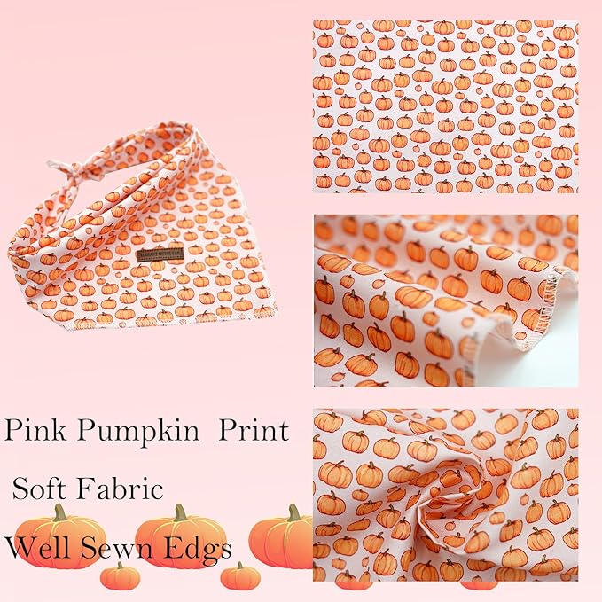 Elegant Little Tail Bandana - Fall & Halloween Dog Scarf, Adjustable Bib for Small to Large Dogs