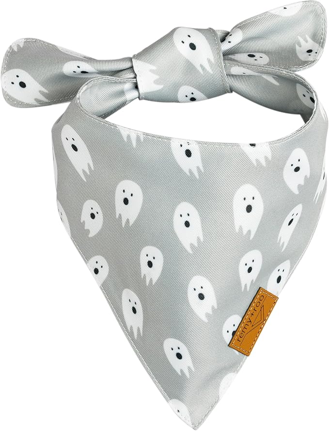 Remy+Roo Dog Bandanas - 2 Pack | Halloween Dog Bandanas Wicked Set | Premium Durable Fabric Bandanas for Dogs | Unique Shape | Adjustable Fit | Multiple Sizes Offered (Large)