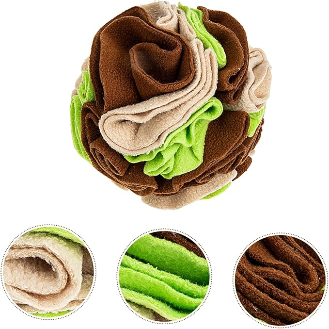 Dog Sniffing Training Toy Interactive Pet Feeding Slow Eating Ball for Dogs Snuffle Toy for Mental Stimulation Healthy Eating and Material Avocado