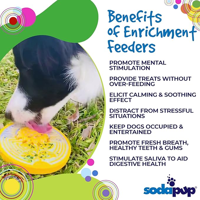 SodaPup Earth eCoin – Durable Slow Feeder Tray Made in USA from Non-Toxic, Pet-Safe, Food Safe Nylon Material for Mental Stimulation, Calming Nerves, Avoid Overfeeding, Promotes Fresh Breath & More