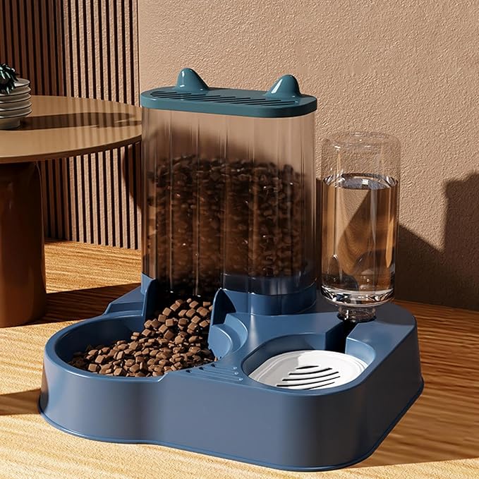 Automatic Cat Feeder - 2 in 1 Cat Automatic Feeder | 2.3L Cat Feeder and Water Dispenser | Anti-Tip Cat Food Dispenser Automatic | Automatic Dog Food Bowl Large Capacity Automatic Pet Feeder