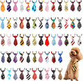Segarty 60 PCS Small Dog Ties, Assorted Pattern Adjustable Pet Bow Ties for Small Dogs Bows Cats Grooming Bowties Puppy Neckties Festival Party Valentine Photography Birthday Gift Holiday Costumes
