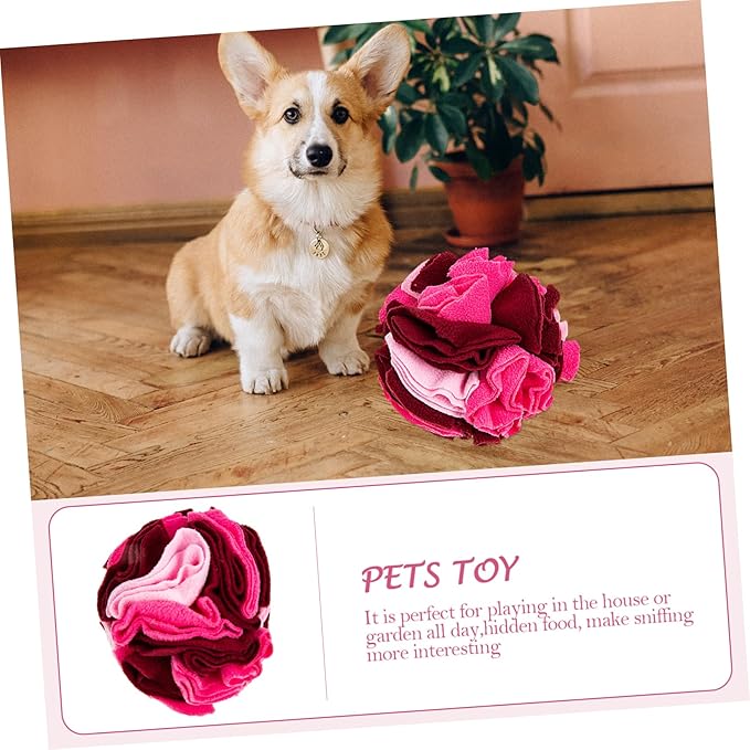 SUPVOX Pet Dog Sniff Toy Chewing Ball for Puppies Slow Feeder Interactive Plaything Helps Reduce Destructive Behavior Enhances Sniff Training Compact for Easy Storage