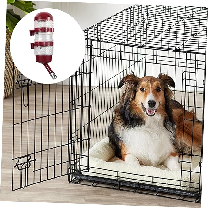 POPETPOP 2pcs Dog Water Dispenser Automatic Pet Water Bottle for Cats and Dogs Hanging Flowing System Easy to Install and Clean Prevents Pet Hair from Getting Wet Large