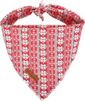 Christmas Dog Bandana - Snowman Triangle Bid Scarf for Girl Boy, Cotton Pet Kerchief, Cute Red, Adjustable Winter Puppy Accessory for Small Medium Large Dogs