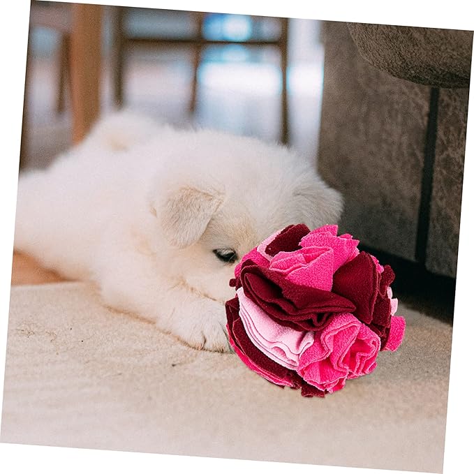 SUPVOX Pet Dog Sniff Toy Chewing Ball for Puppies Slow Feeder Interactive Plaything Helps Reduce Destructive Behavior Enhances Sniff Training Compact for Easy Storage