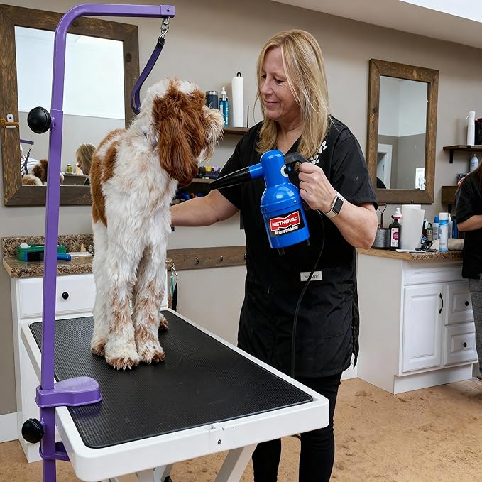 METROVAC Quick Draw Compact Pet Dryer - Dog Grooming - Baby Blue & Variable Speed