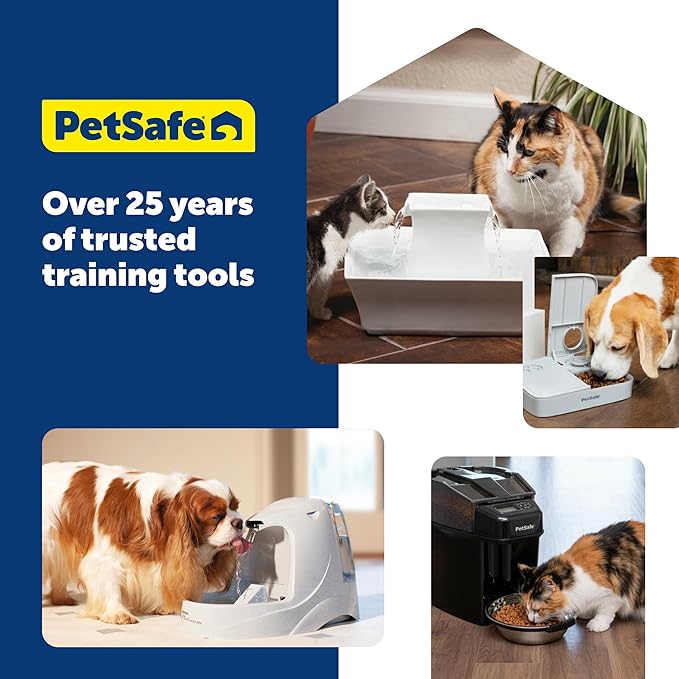 PetSafe Healthy Pet Food Station - Automatic Indoor Gravity Cat & Dog Feeder - Space-Saving Self Feeder - Easy to Clean - Medium - Up to 4 lb Kibble Capacity