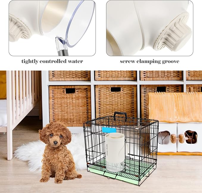 balacoo Dog Water Dispenser Pet Automatic Feeders Easy to Stainless Steel Nozzle